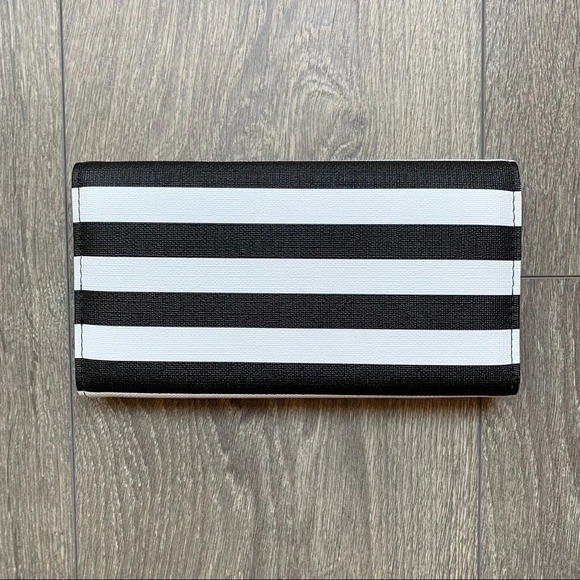 Kut From The Kloth Slim Striped Wallet Black White - Picture 11 of 15